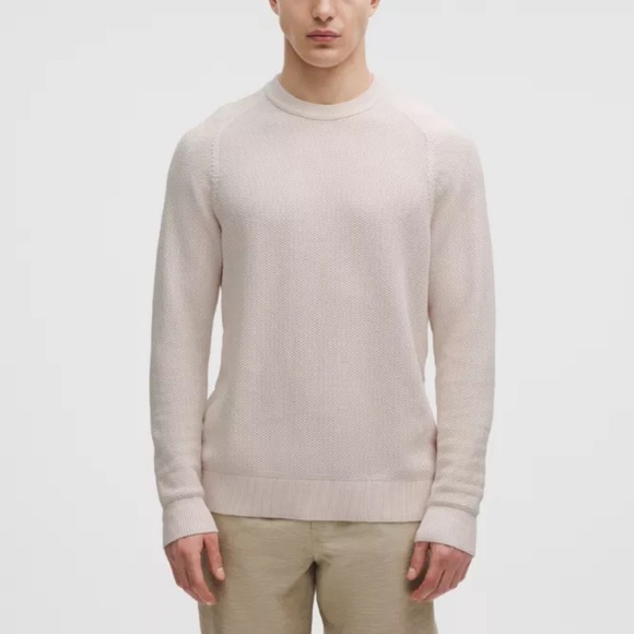 Lululemon Athletica Cream Crewneck Sweater with Ribbed Detailing - Picture 1 of 16